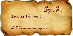 Szuchy Herbert névjegykártya